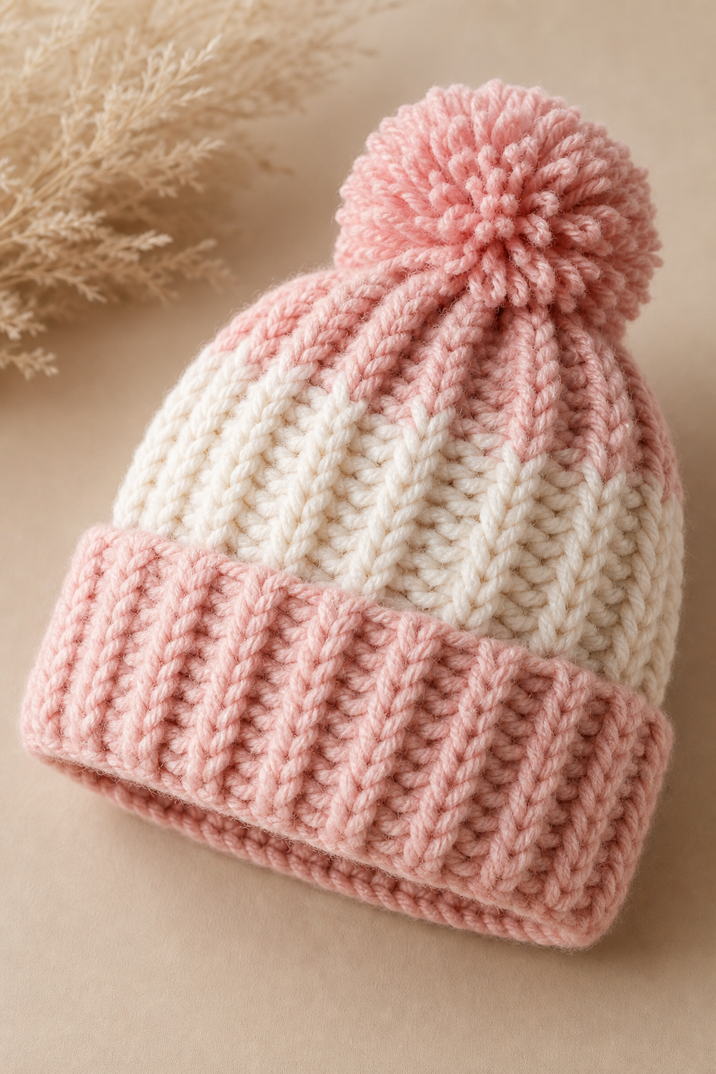 Duo Blend Muts Haken: Eenvoudige Beanie met Gebreide Look voor Beginners