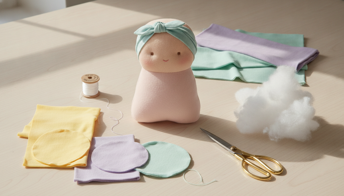Knuffelpopje Naaien van Rekbare Stof: Zachte Beginnersgids voor een Lief Cadeautje