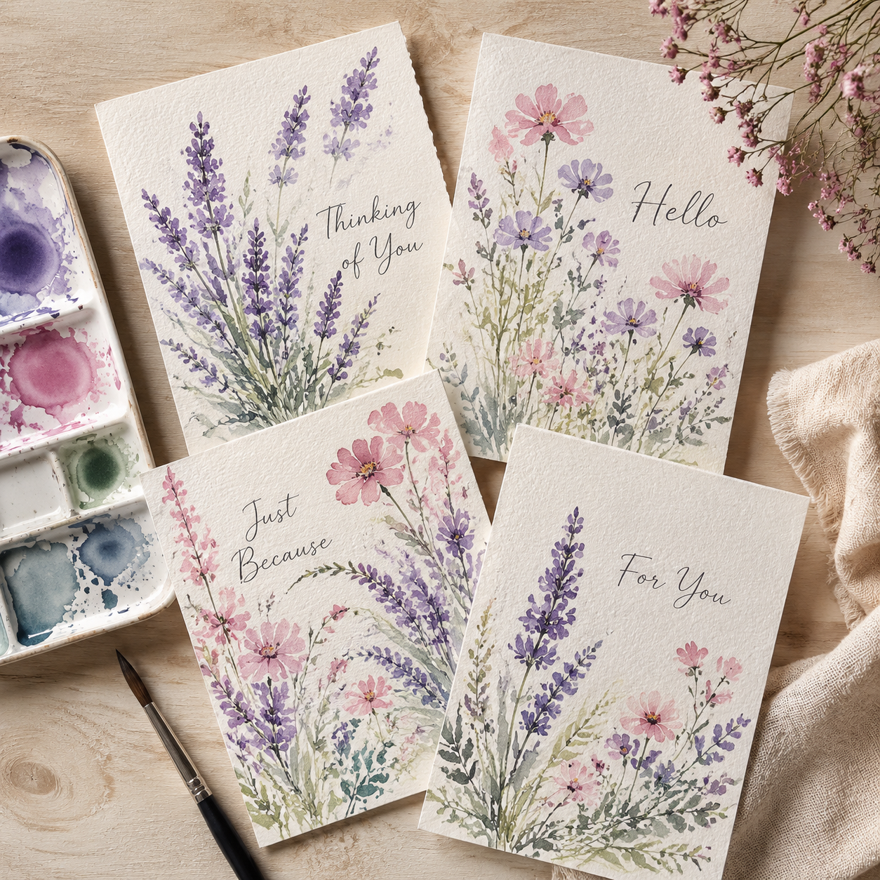 Aquarel Bloemenkaarten Maken: Zachte Waterverfkaarten voor Beginners