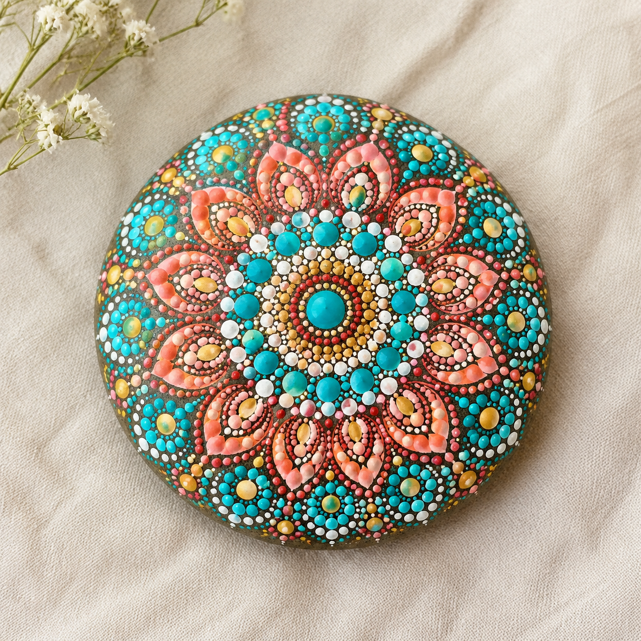 Mandala Stenen Schilderen voor Beginners: Rustig Dotpainten vol Kleur