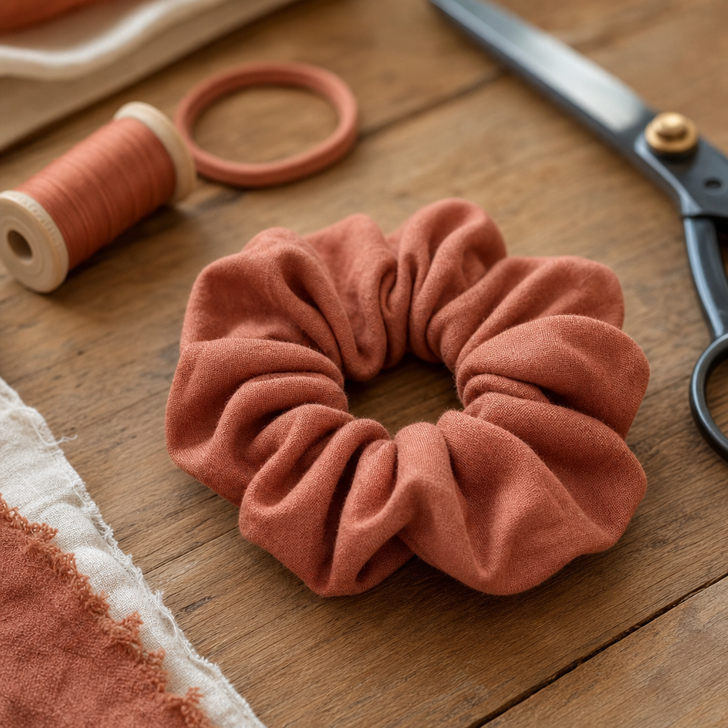 Scrunchie Naaien voor Beginners: Zachte Haarband met Elastiek Stap voor Stap