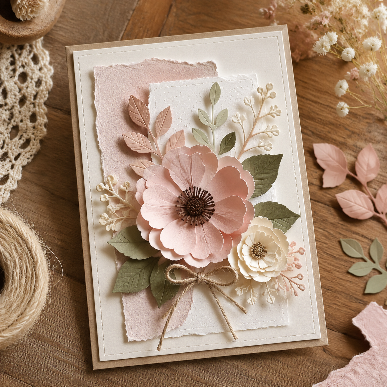 Bloemenkaart Maken met Gestempelde Bloemen: Rustige Gids voor Beginners