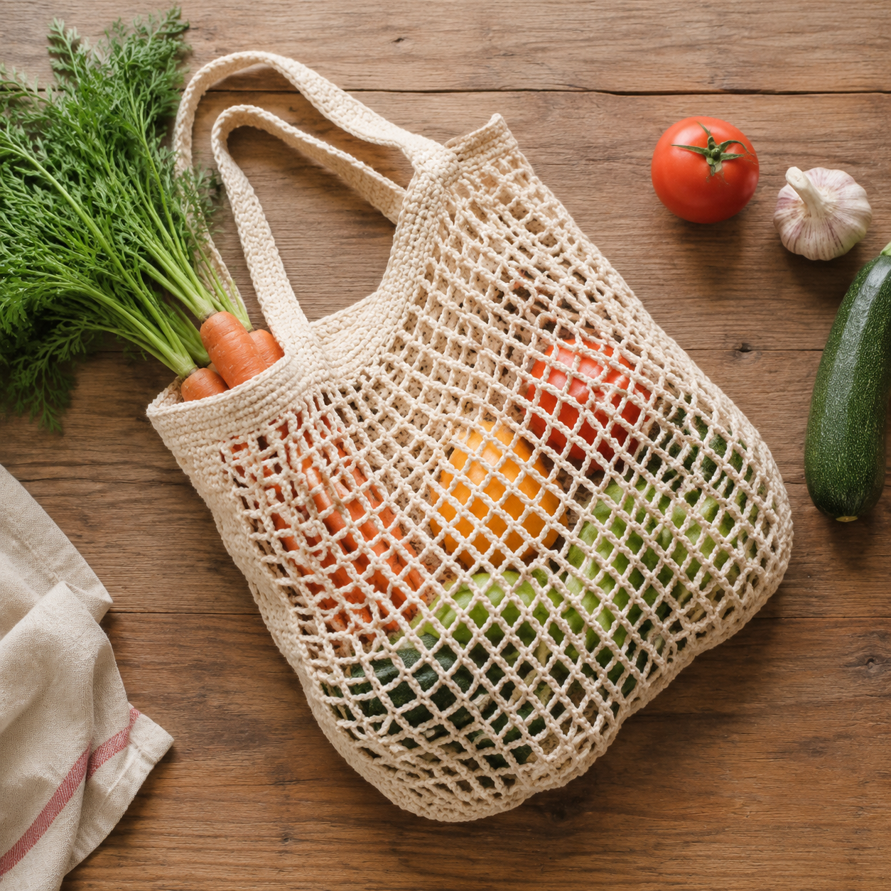 Boodschappentas Breien voor Beginners: Duurzame Net Tas van Katoengaren