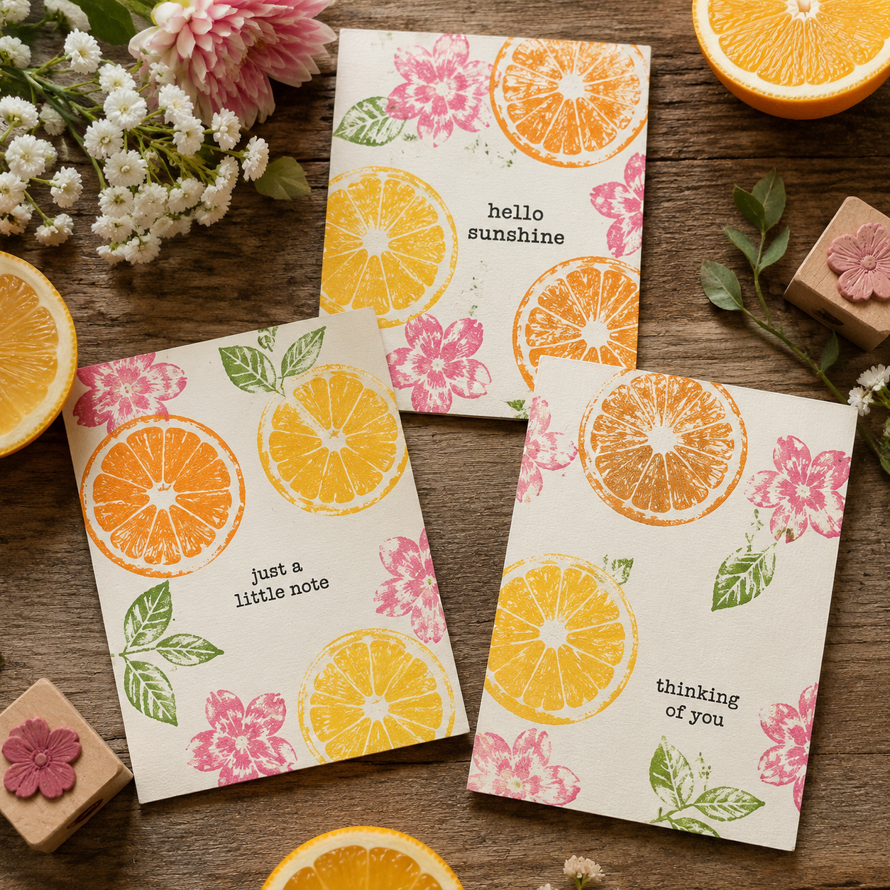 Citroenstempel Kaarten Maken: Zomerse Fruitprint Kaarten voor Beginners
