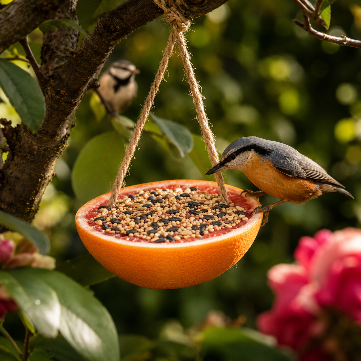 Een Vogelvoederhuisje Maken met een Pompelmoes