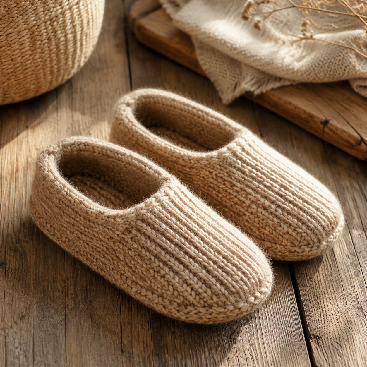 Gebreide Pantoffels Maken voor Beginners: Warme Huissloffen met Ribbelsteek