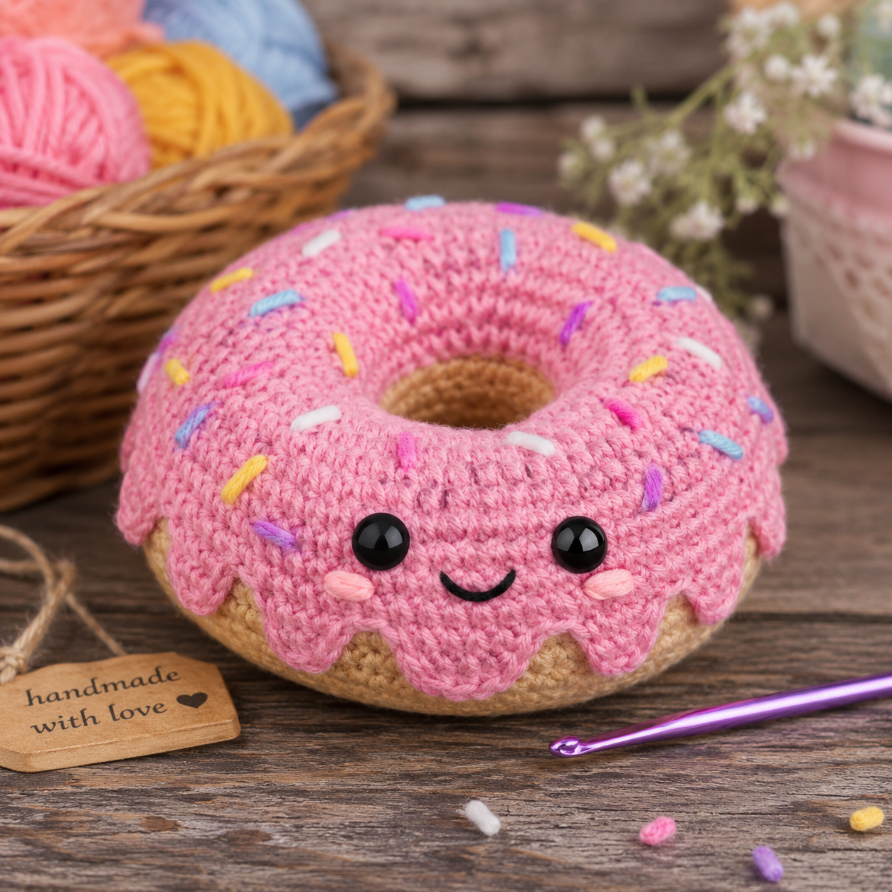 Gehaakte Donut Haken: Schattig Amigurumi Donutje voor Beginners