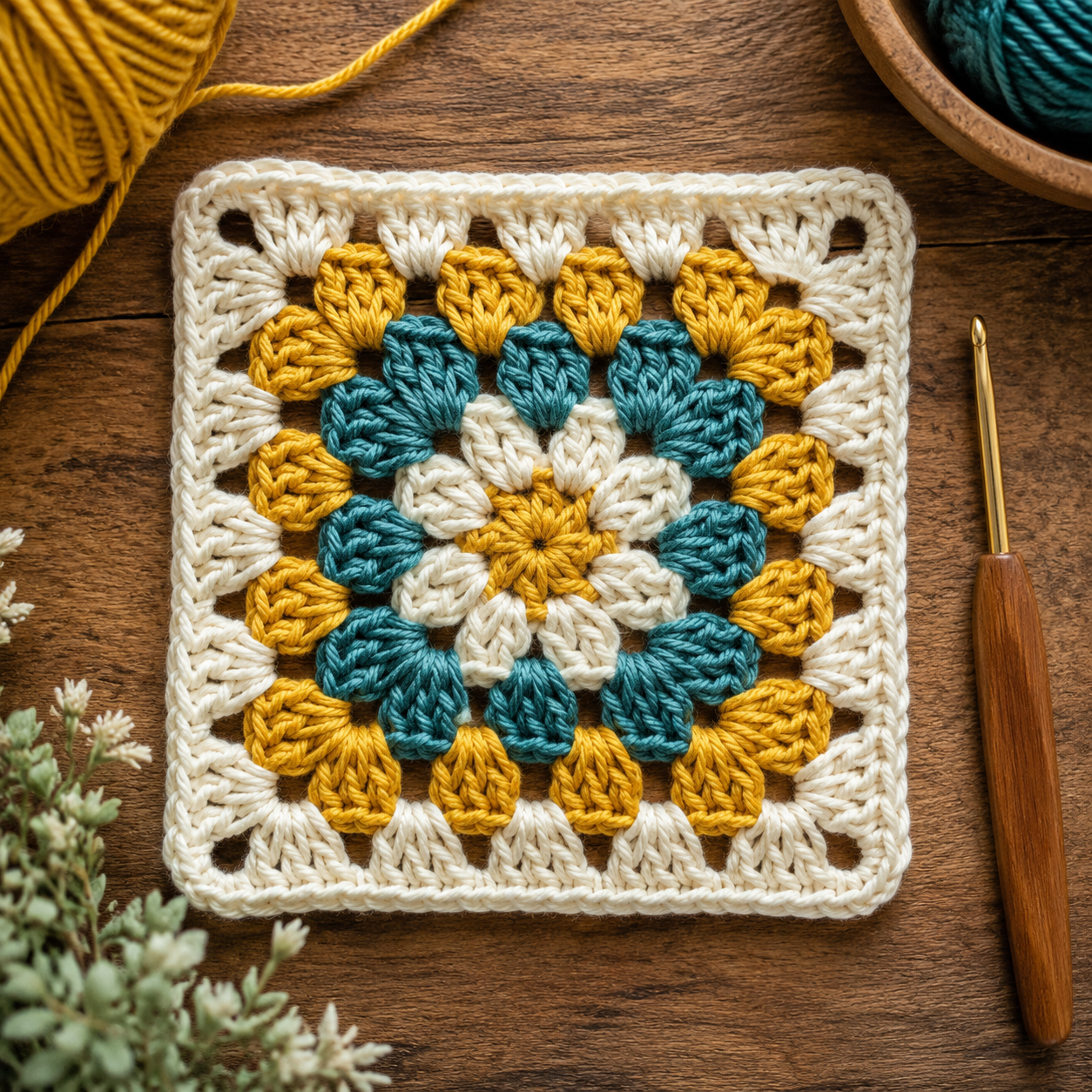 Granny Square Haken voor Beginners: Stap voor Stap Patroon met Reliëf