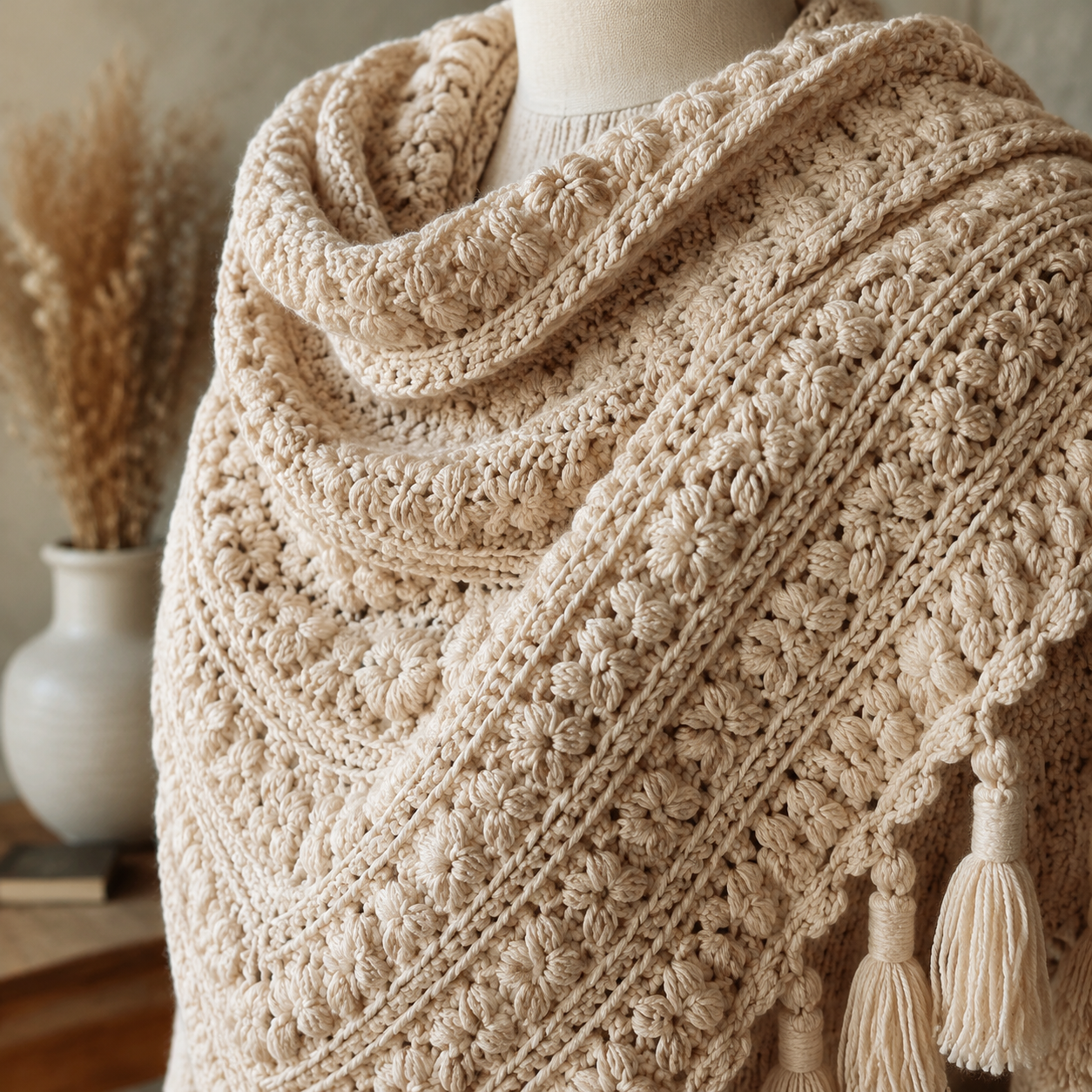 Izabela Shawl Haken: Patroon voor een Prachtige Textuursjaal