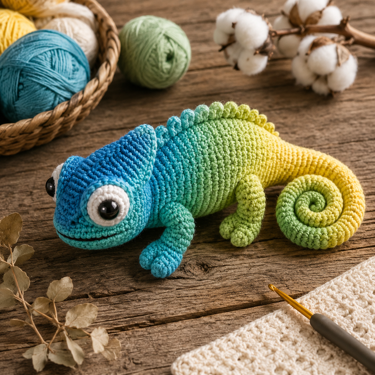 Een Kameleon Haken: Amigurumi Patroon Stap voor Stap