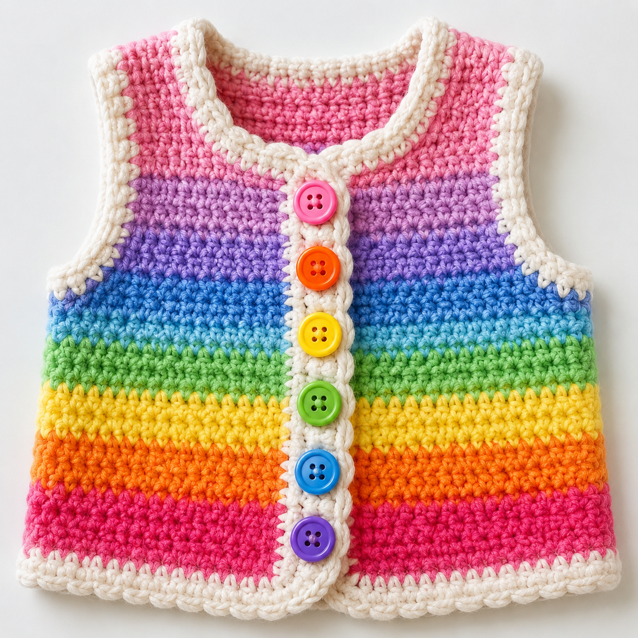 Ravelry patroon: Colourful Baby Vest