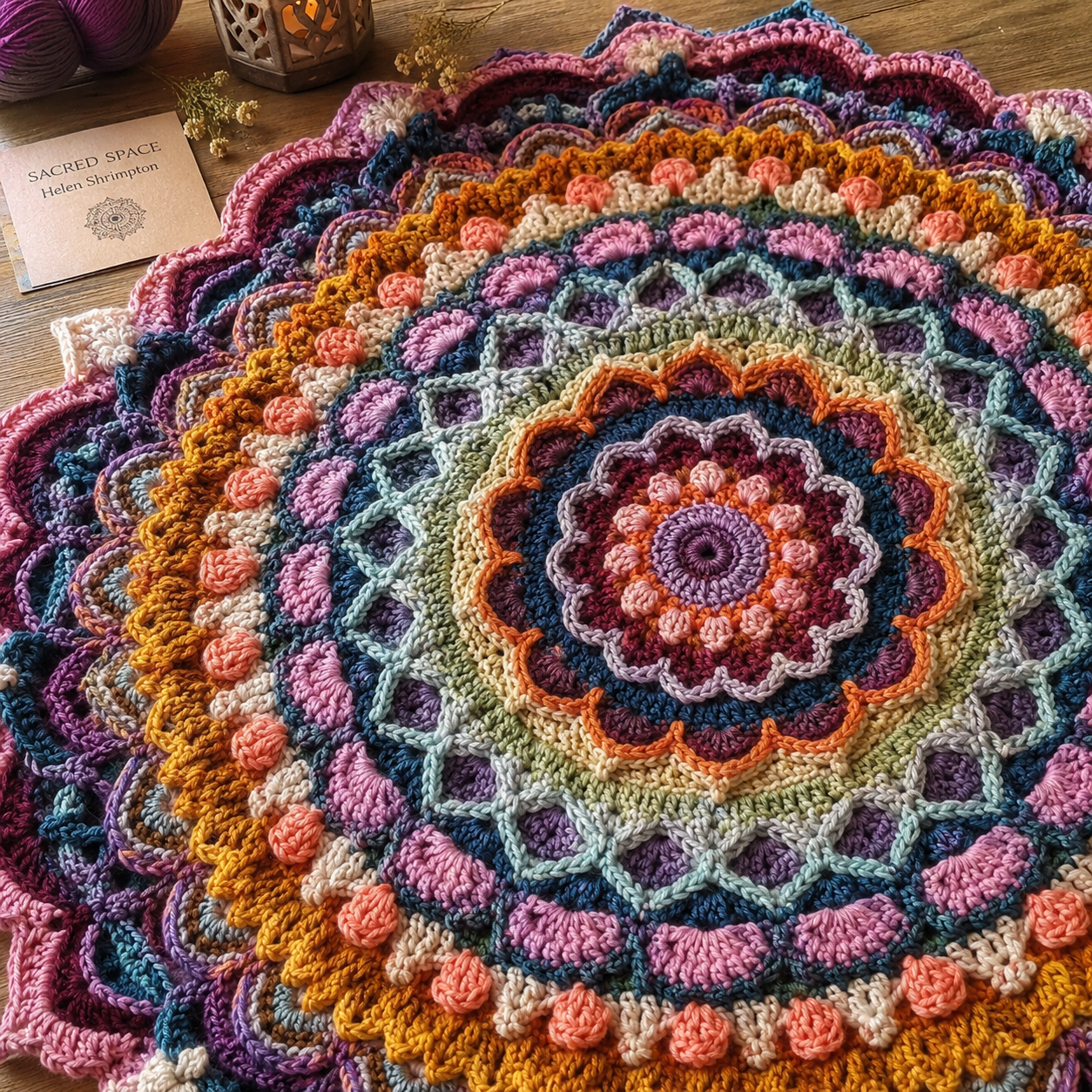 Sacred Space Mandala Haken — Gratis Patroon van Helen Shrimpton
