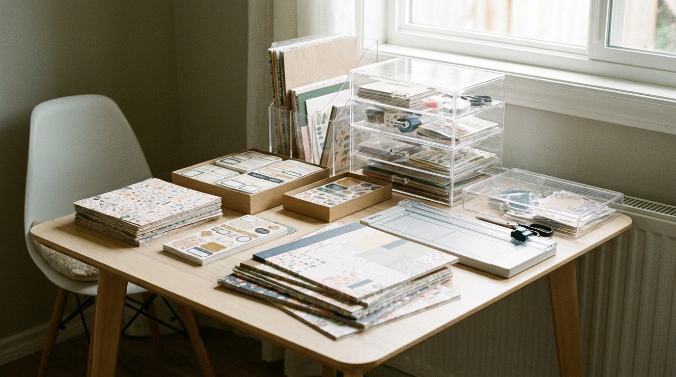 Scrapbook Materialen Ordenen: Rustige Beginnersgids voor een Overzichtelijke Hobbyhoek