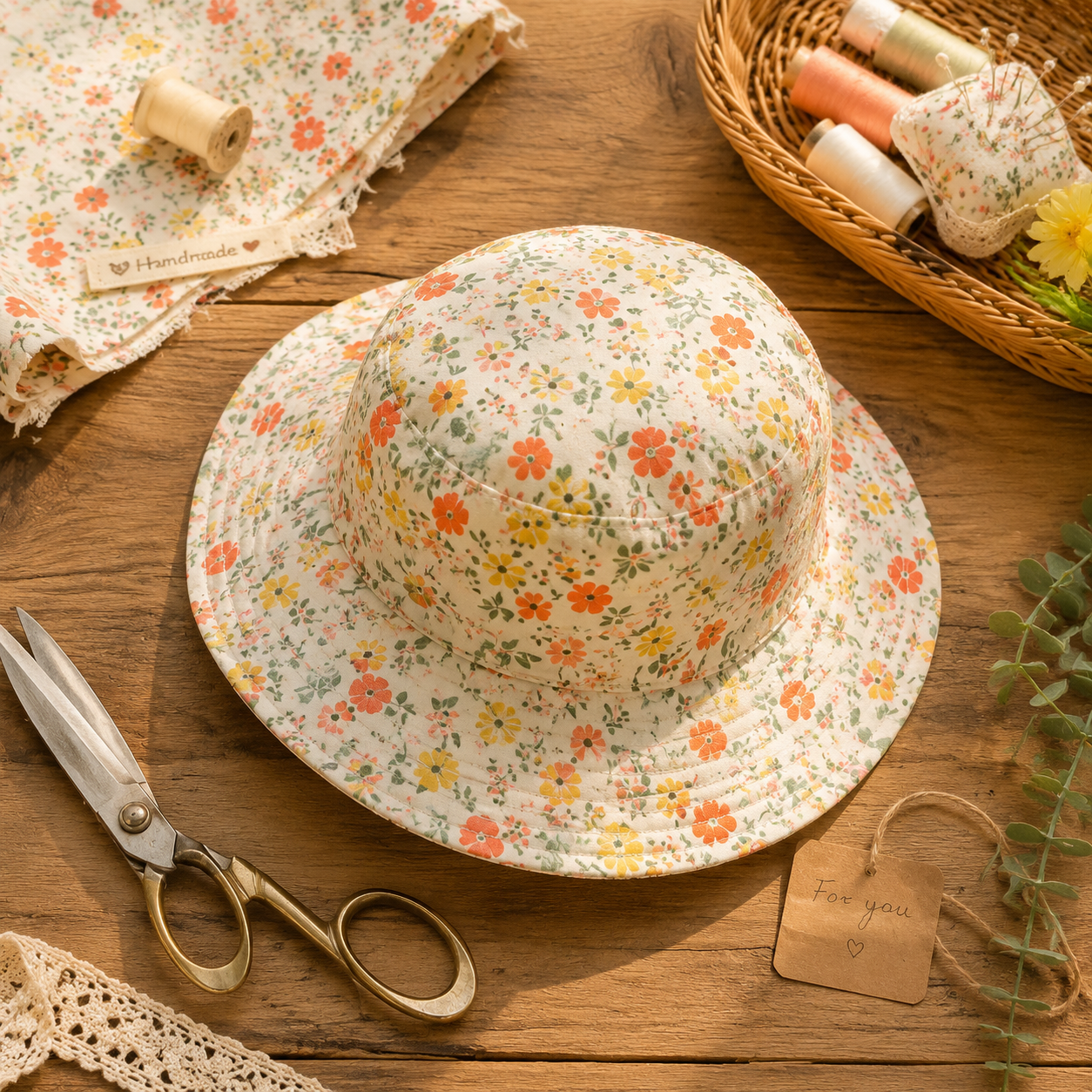Zomerse zonnehoed naaien voor beginners: maak je eigen bucket hat
