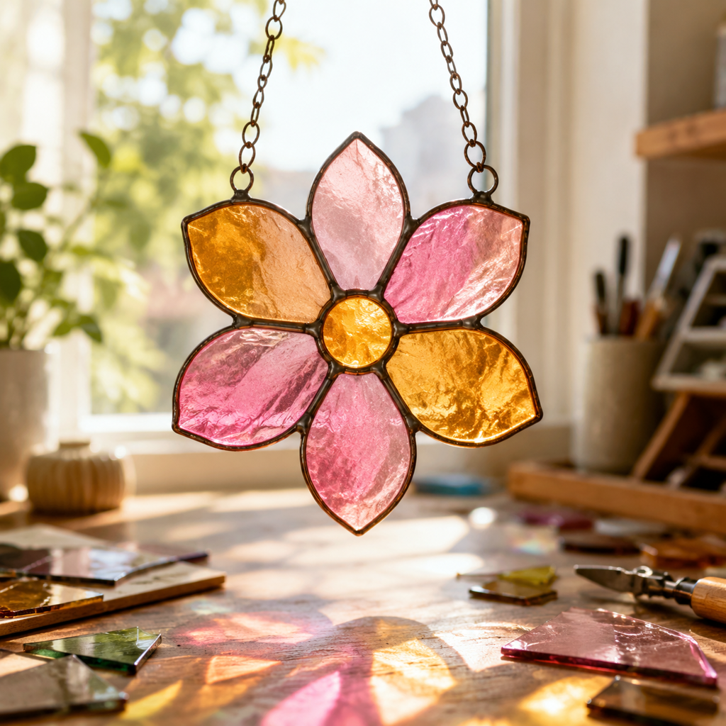 Zonnewanger maken van glas in lood: Tiffany-techniek voor beginners
