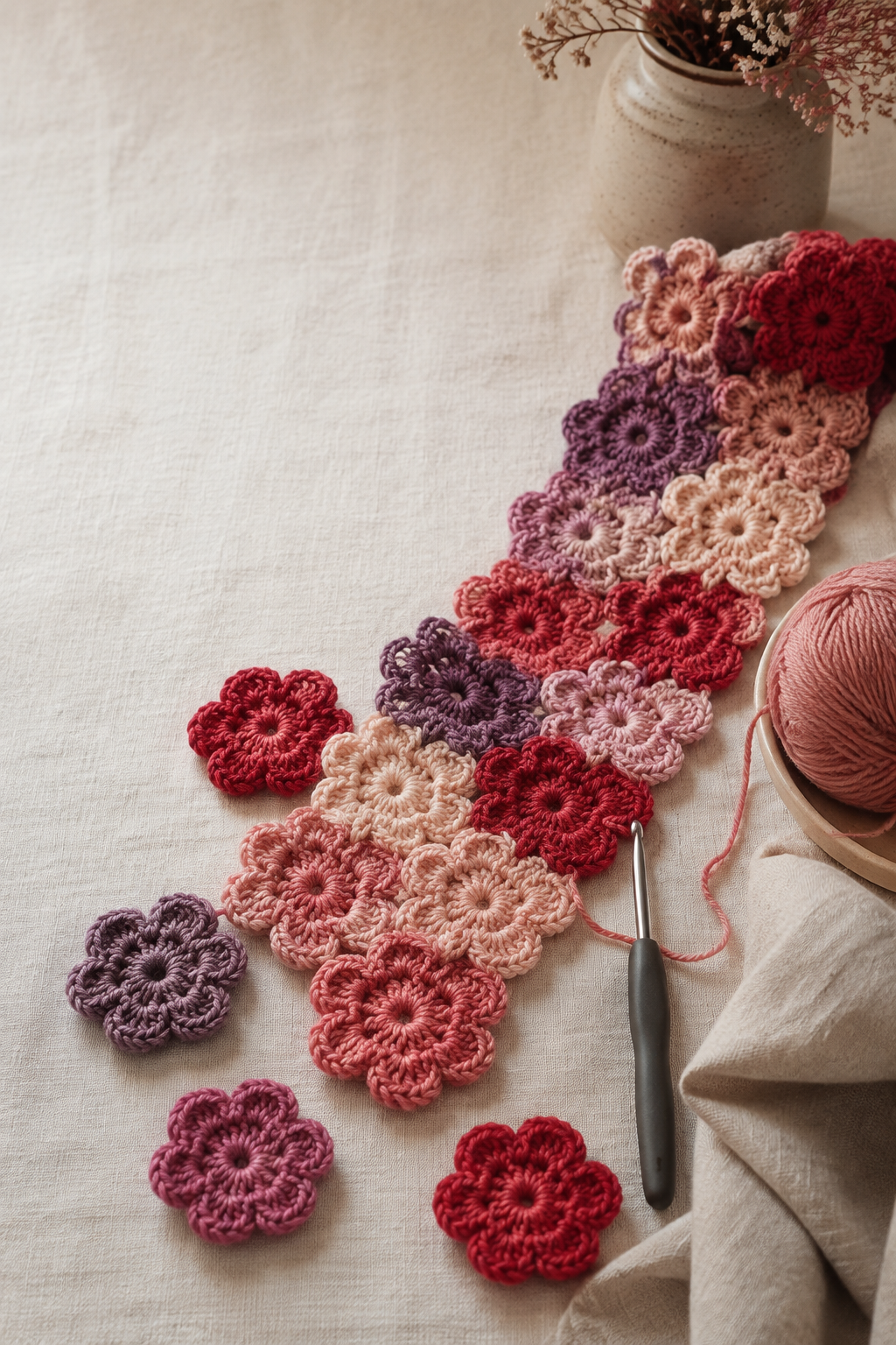 Bloemensjaal haken: inspiratie voor kleur en opbouw