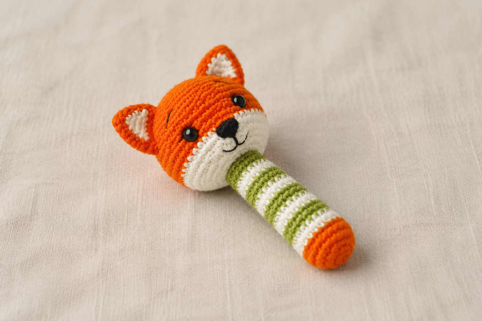 Vos baby rammelaar haken: gratis patroon