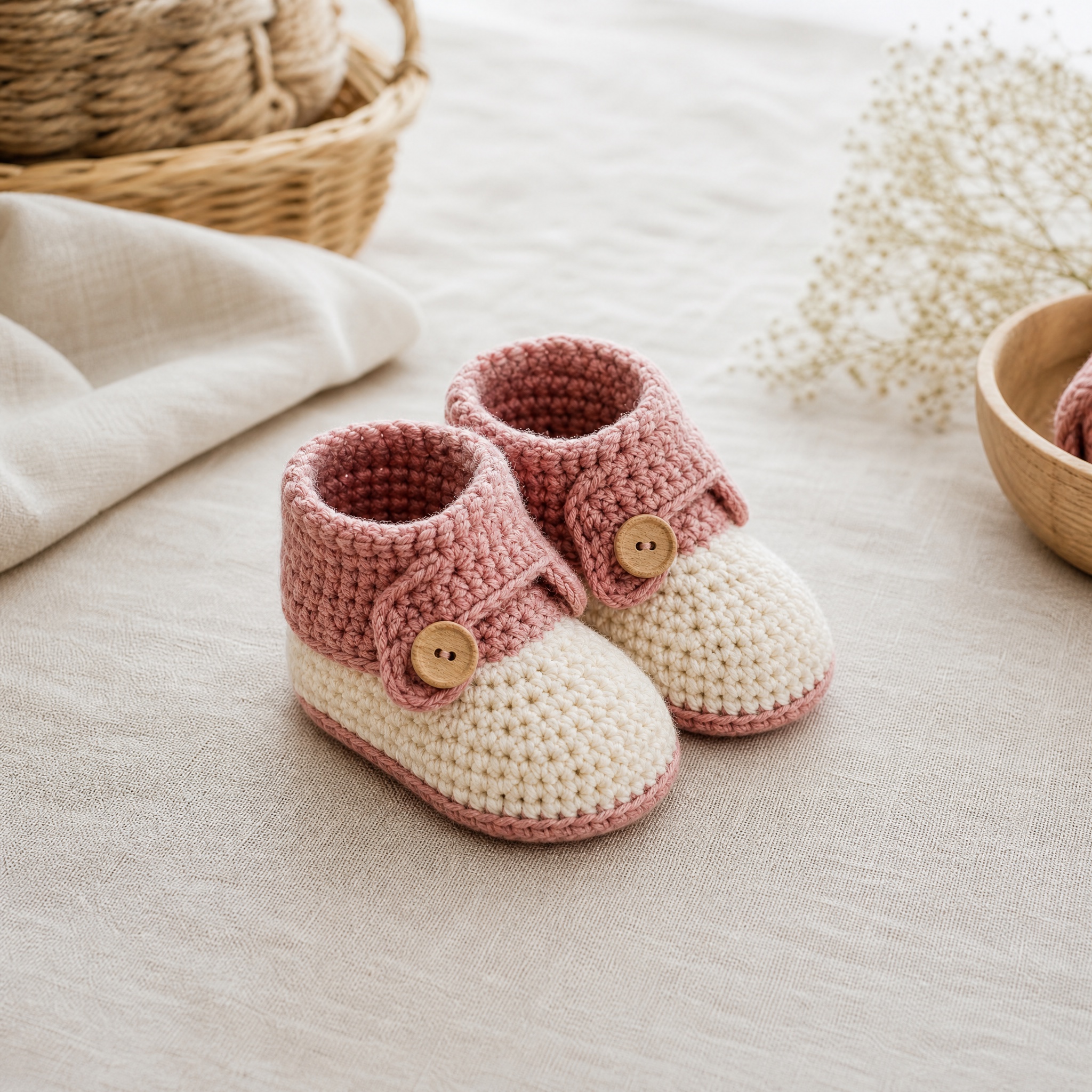 Baby slofjes haken: gratis patroon voor Baby Booties