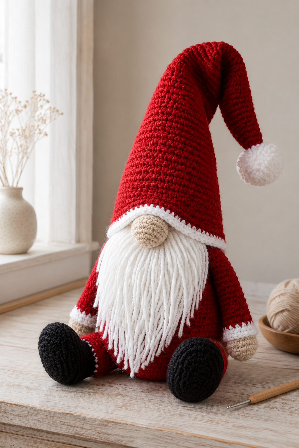 Scandinavische kerstkabouter haken: gratis werkwijze en tips