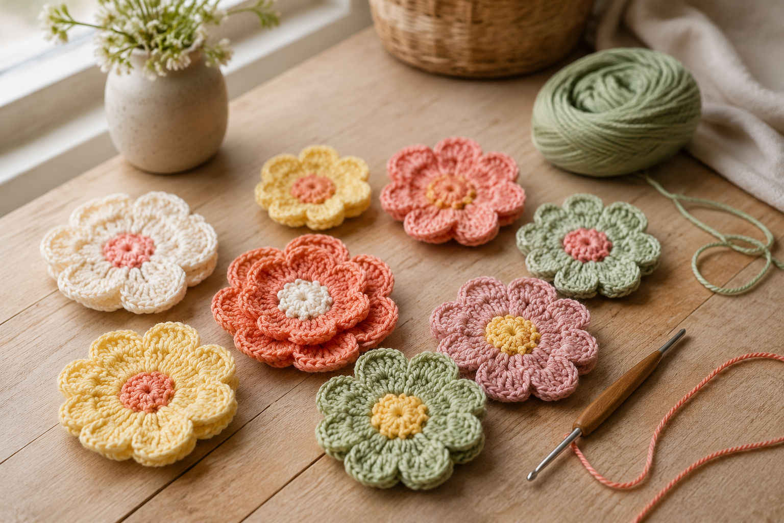 Gehaakte bloemen maken: inspiratie voor een eigen bloemenproject
