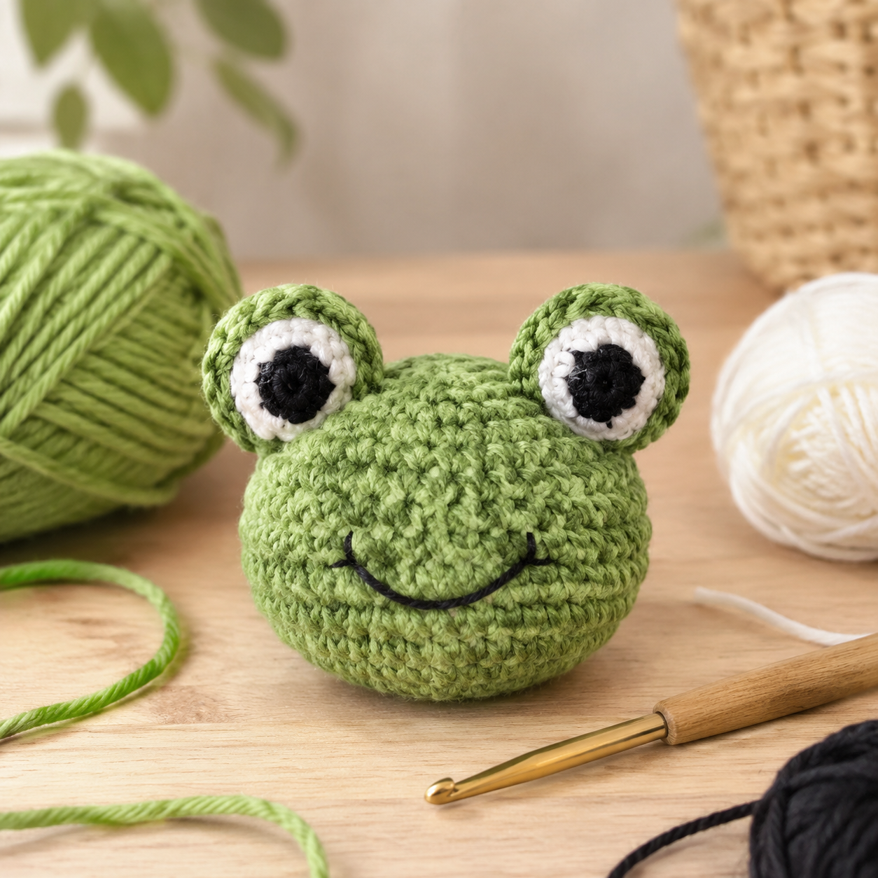 Dierenkopje kikker haken: gratis patroon voor knuffeldoek