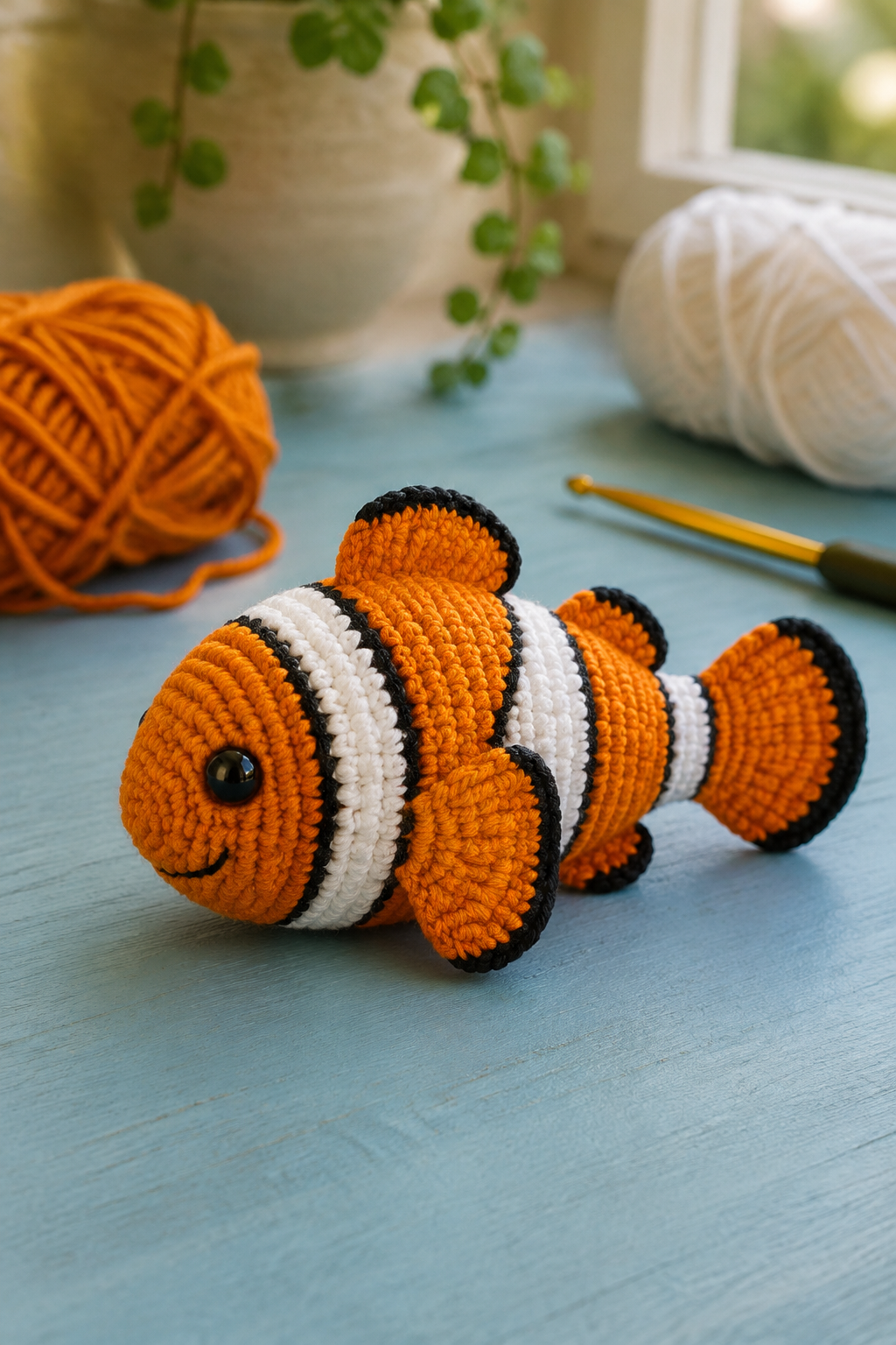 Clownvisje haken: gratis amigurumi-patroon voor beginners