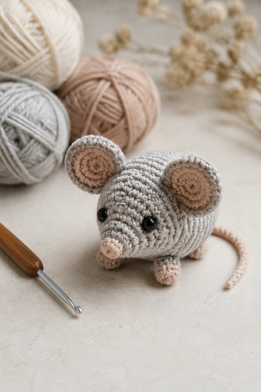 Muis Fiep haken: gratis Nederlandstalig amigurumi-patroon