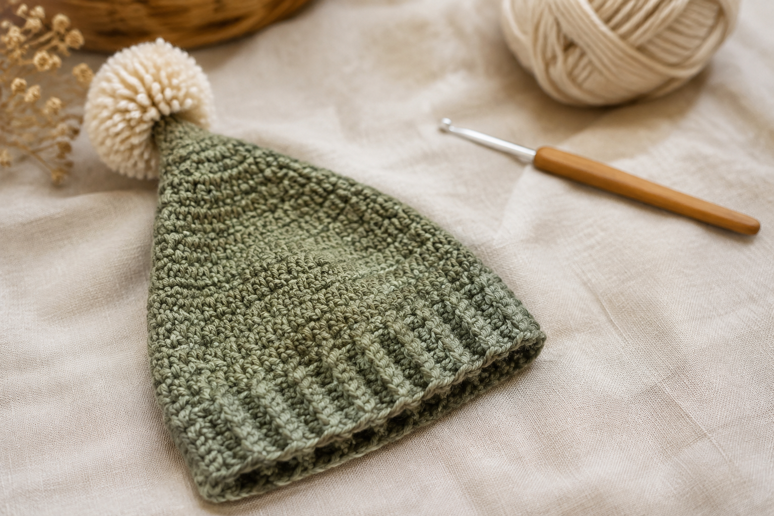 Newborn elf mutsje haken: gratis patroon met pompoen