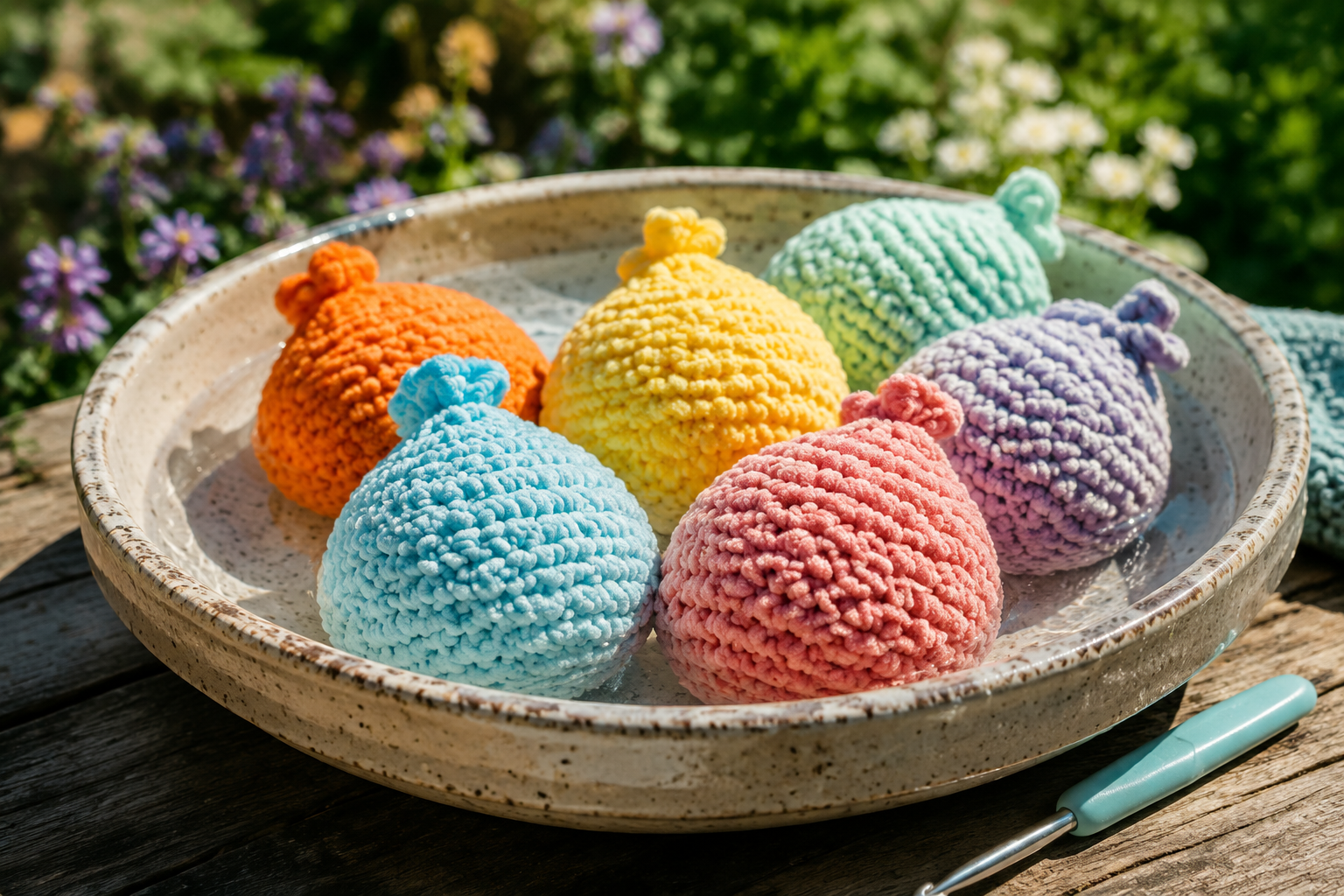 Herbruikbare waterballonnen haken met gratis patroon