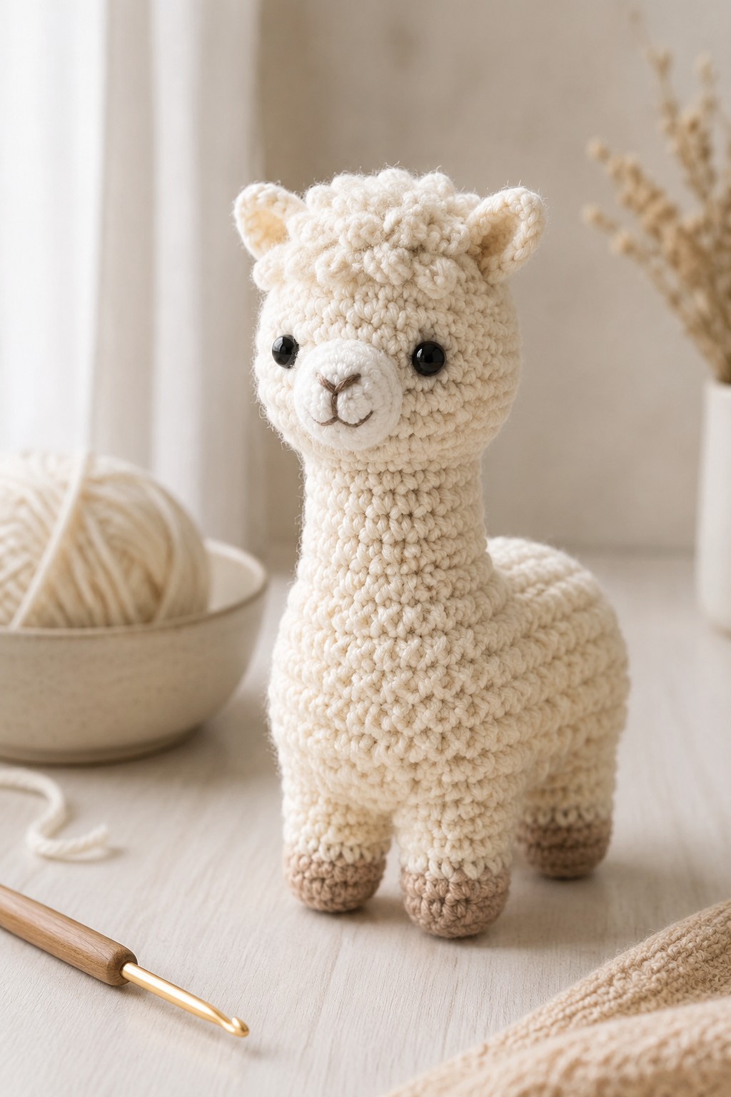 Amigurumi-alpaca haken: materialen en werkwijze