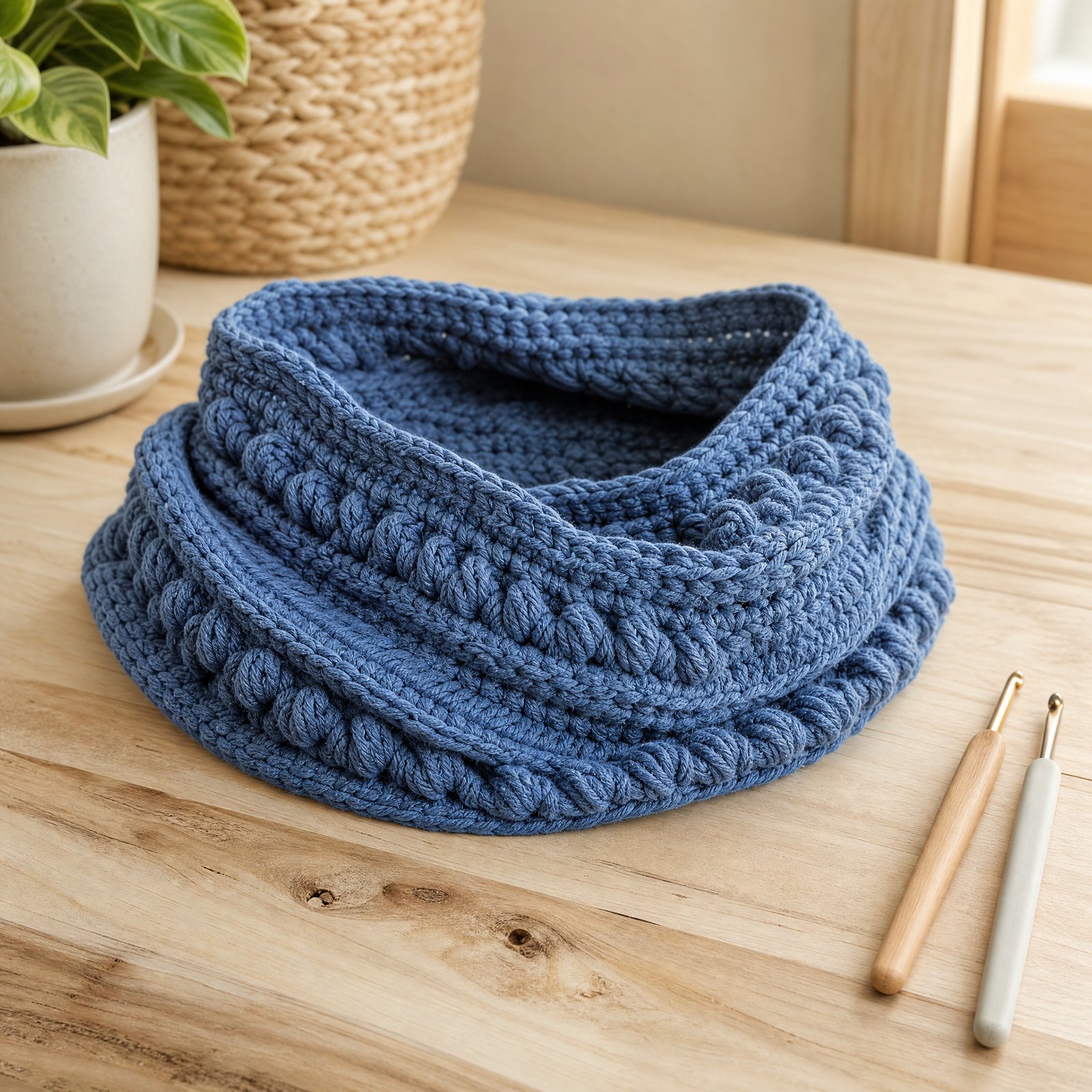 Katniss cowl haken: gratis patroon voor een warme col