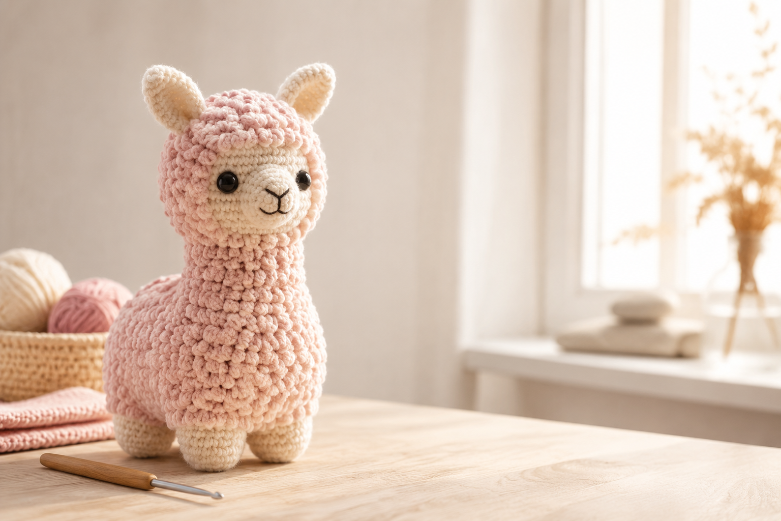 Alpaca Alexia haken: gratis patroon voor een zachte alpaca