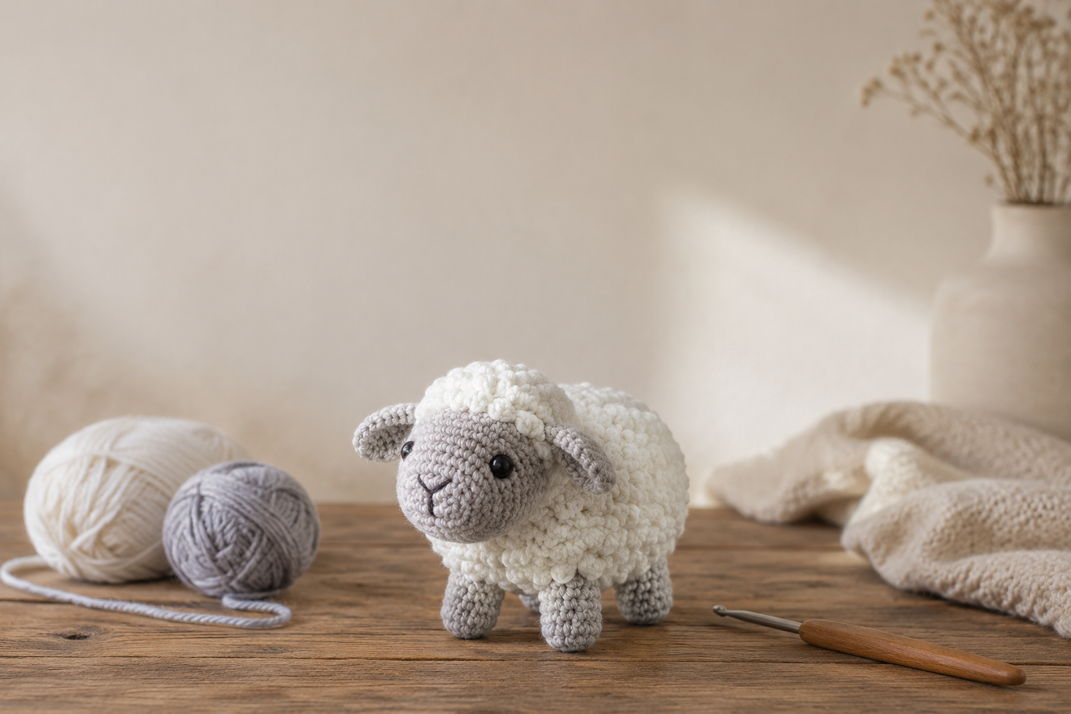Zacht schaapje haken: gratis amigurumi patroon