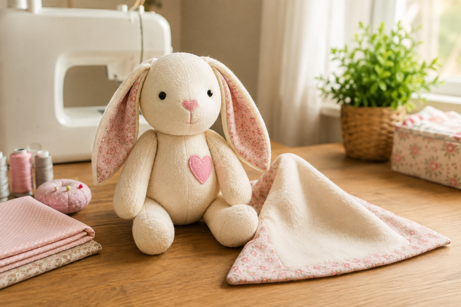 Knuffelkonijn van stof maken: Snuggle Bunny