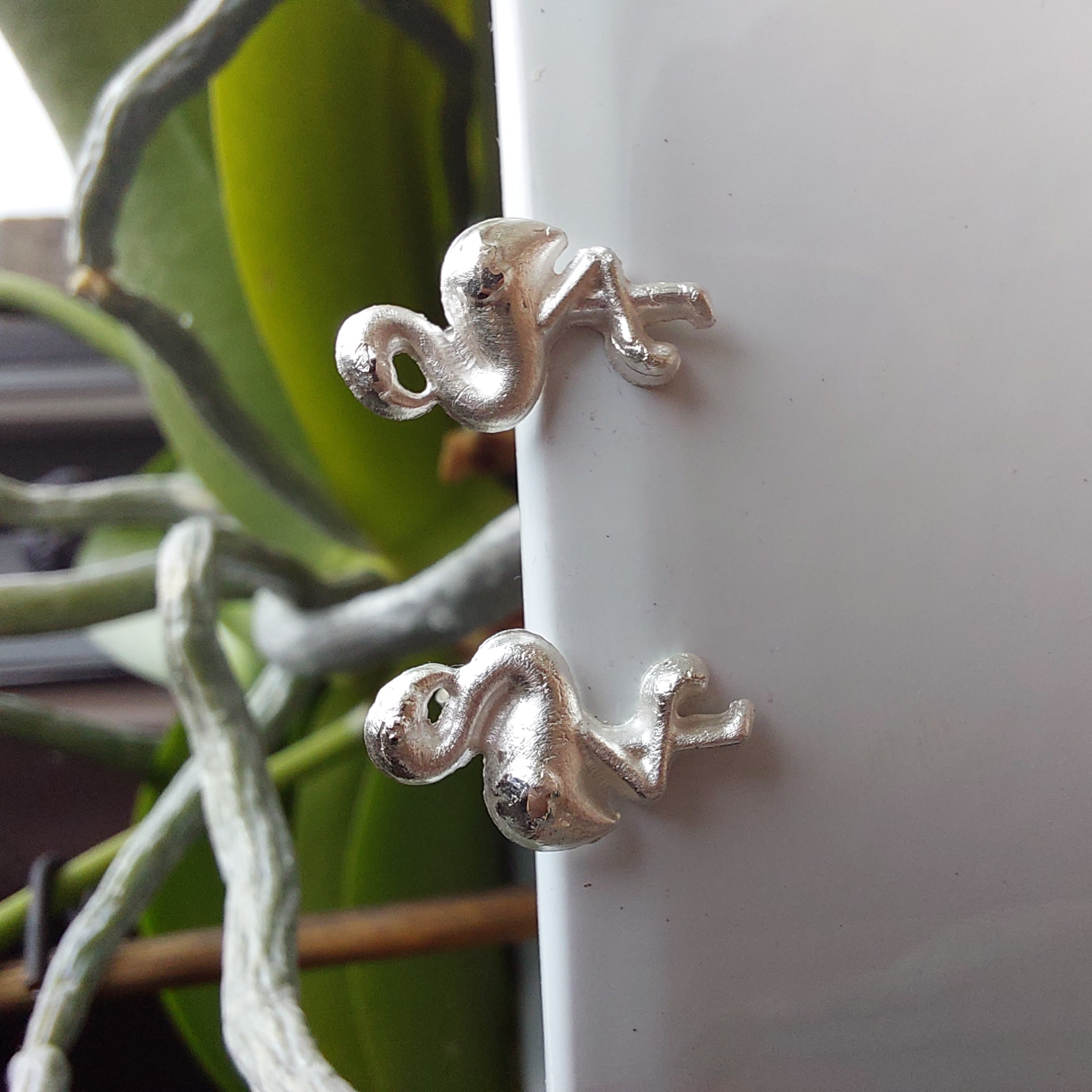 Zilverklei Oorbellen en/of Hanger