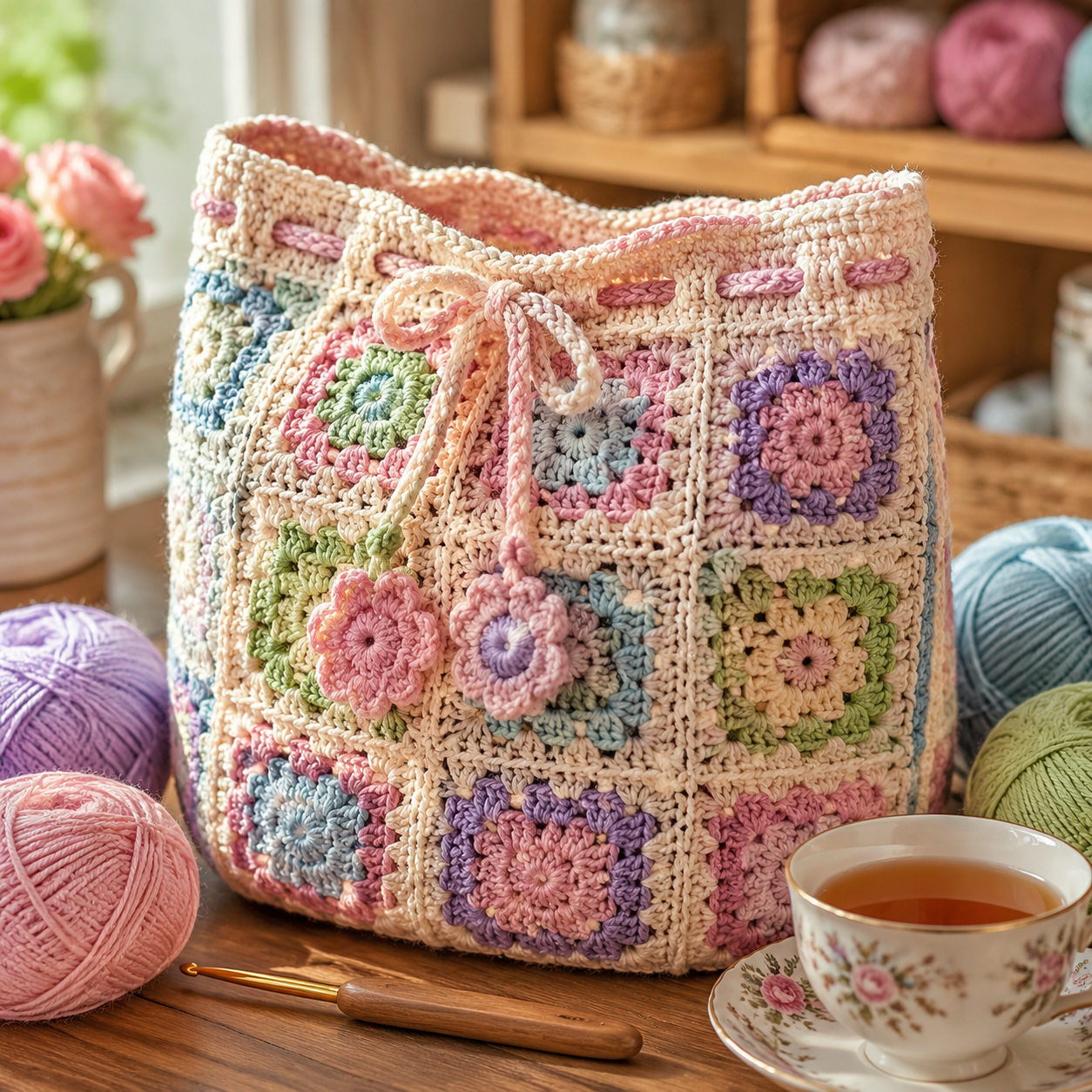 Granny Square Projecttas Haken — Stap voor Stap Tutorial